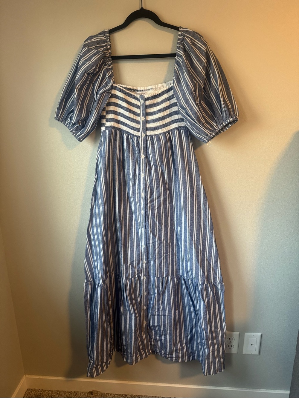 Emerson Frye x Love Tomas Blue and White Midi Dress NWT - Picture 8 of 9